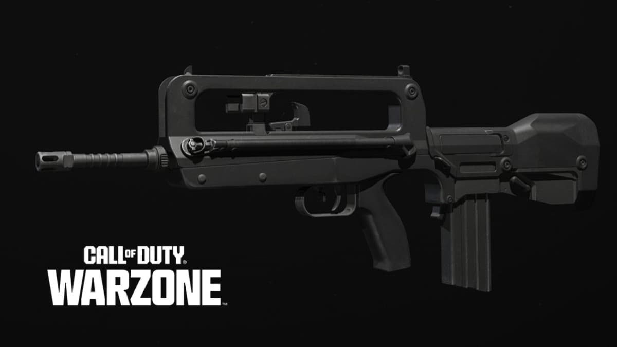 FR 5.56 in Warzone with the logo at the bottom left