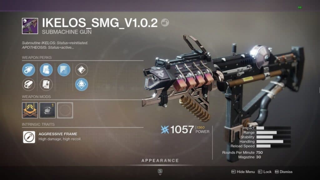 ikelos SMG in Destiny 2