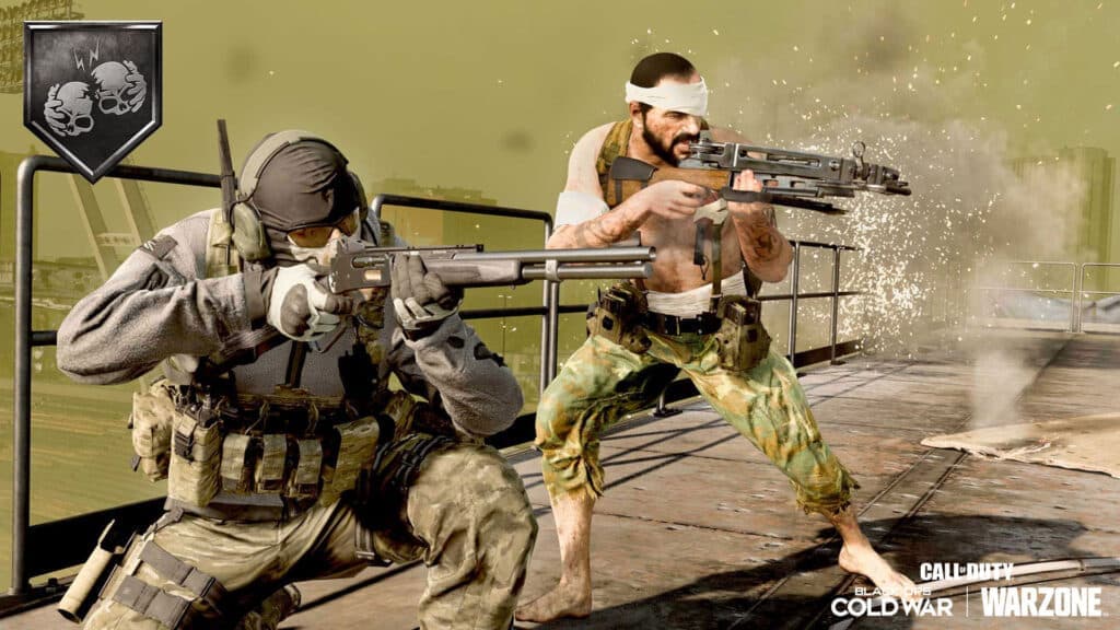 Two Warzone characters aiming at enemies
