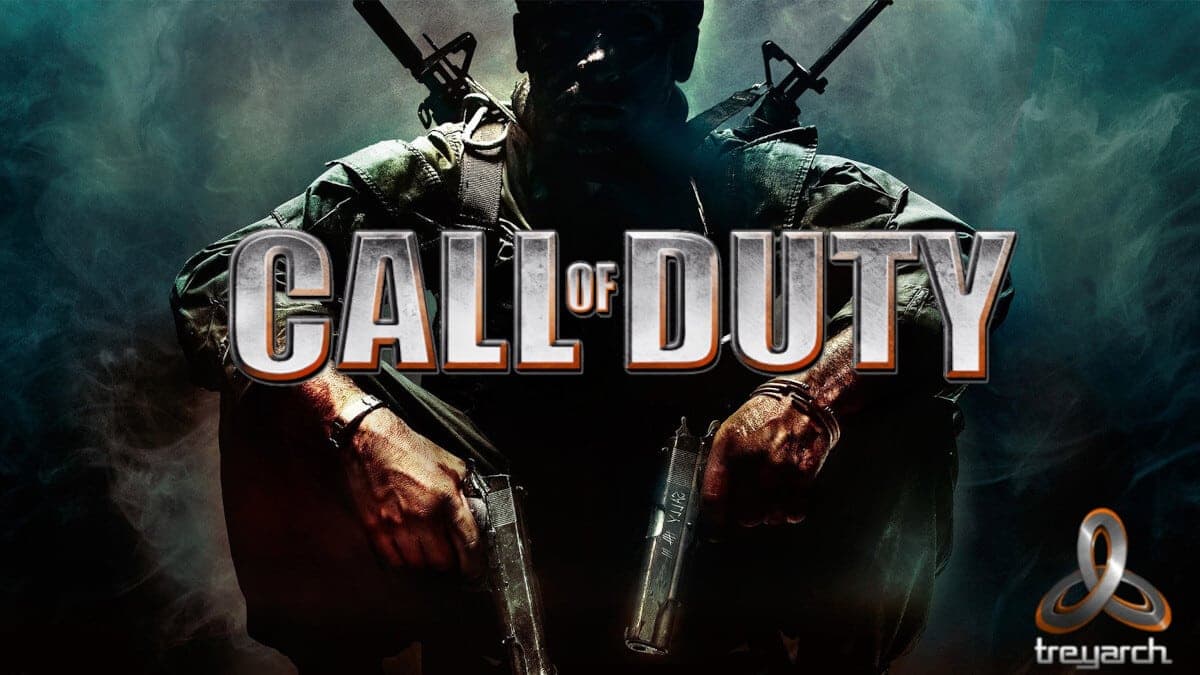 CoD logo over Black Ops background