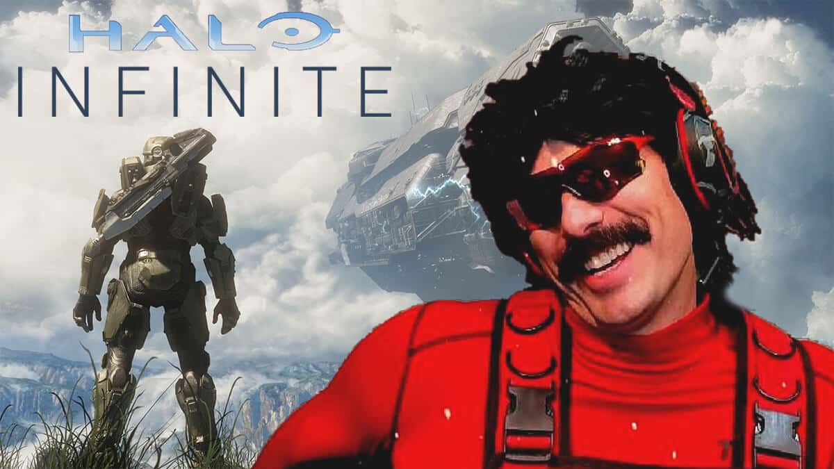 Dr Disrespect and a spartan in Halo Infinite