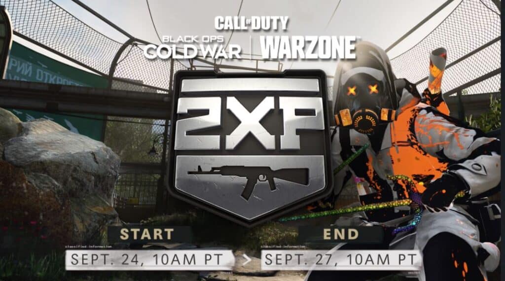 Call of Duty Black Ops Cold War and Warzone Double XP schedule