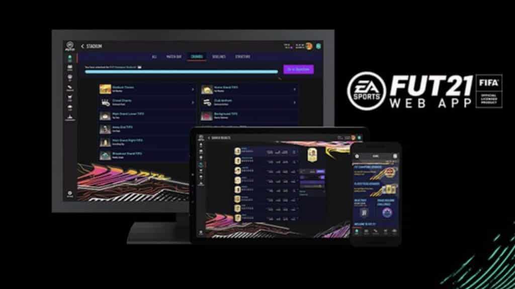 Screenshot of the FIFA 21 Web App