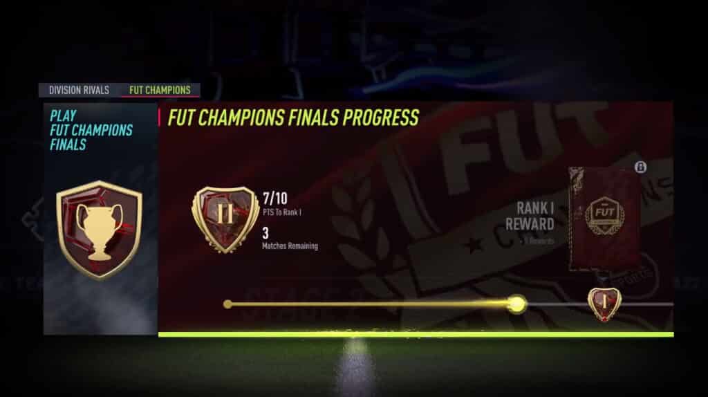 Champion Finals screen