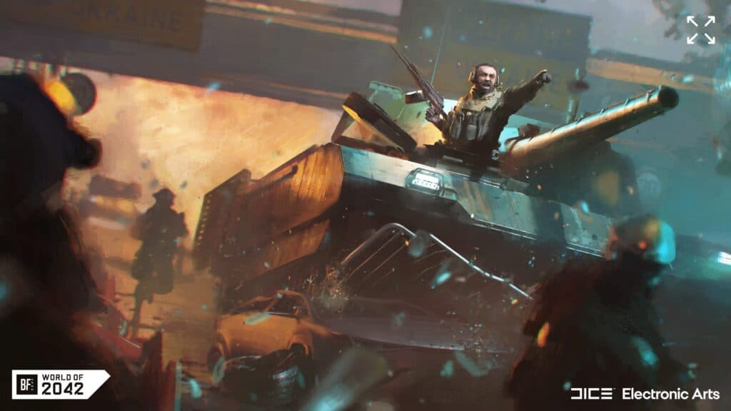 Boris riding tank in Battlefield 2042