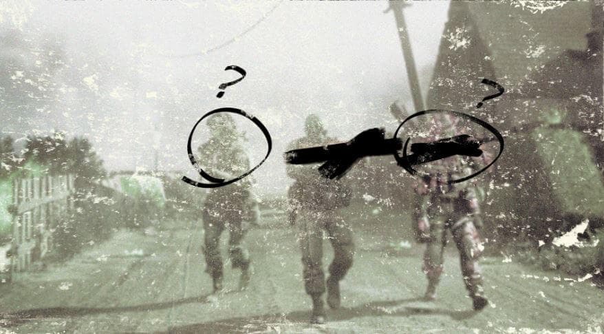 Warzone lobby characters circled with question marks drawn above them