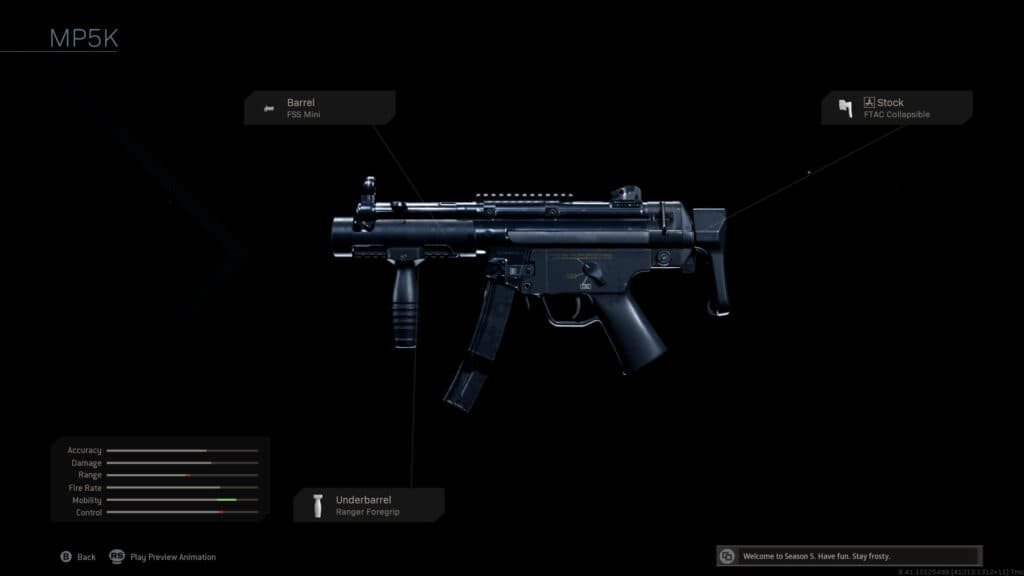 Warzone MP5K SMG