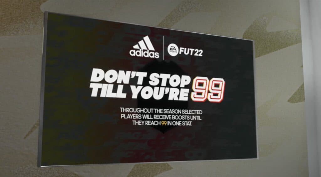 Don't stop till you're 99 Adidas screenshot