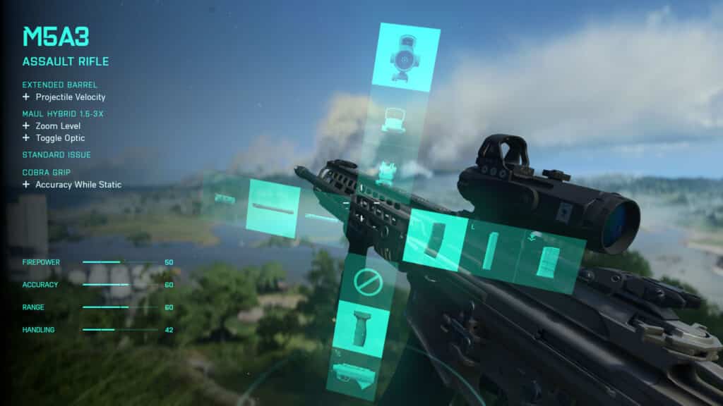 Battlefield 2042 M5A3 in plus system attachment screen