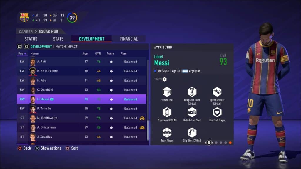 FIFA 22 Career mode traits
