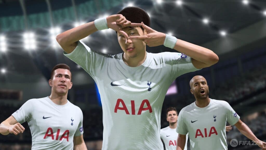 heung-min son celebrating in fifa 22