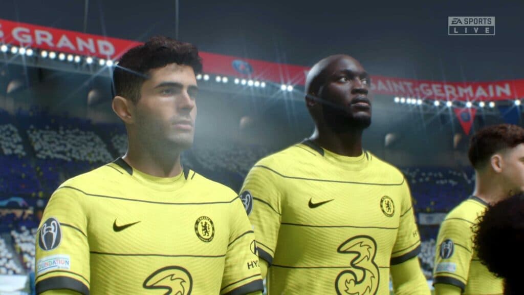 Chelsea players lined up in FIFA 22