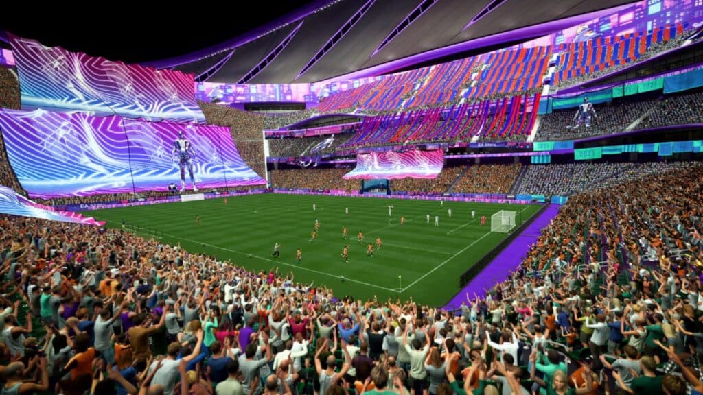 FIFA 22 customized stadium with fans