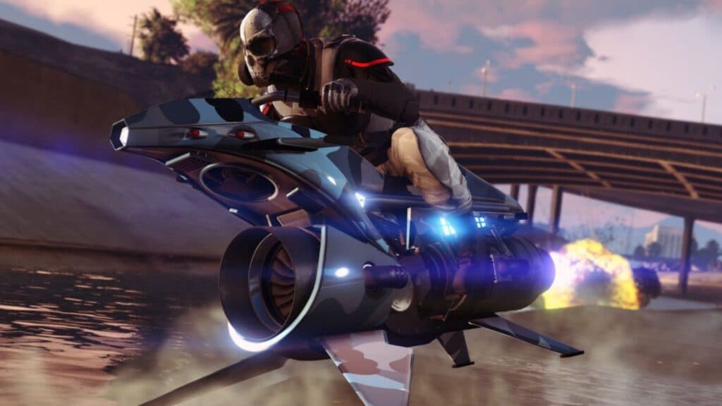 player riding a pegassi oppressor in gta online