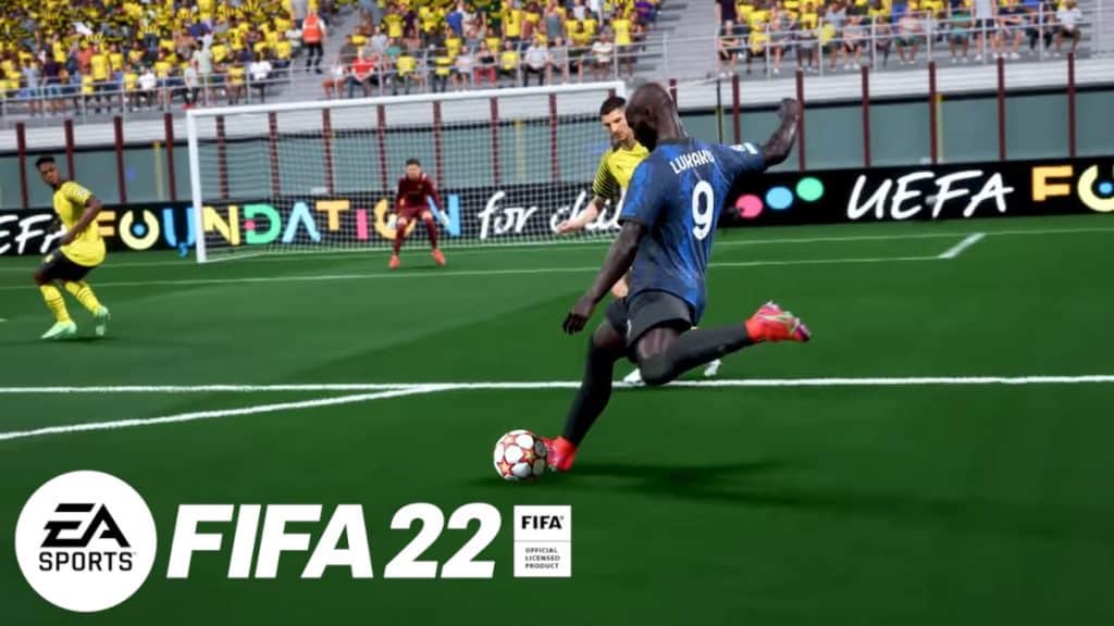 Player shooting in FIFA 22