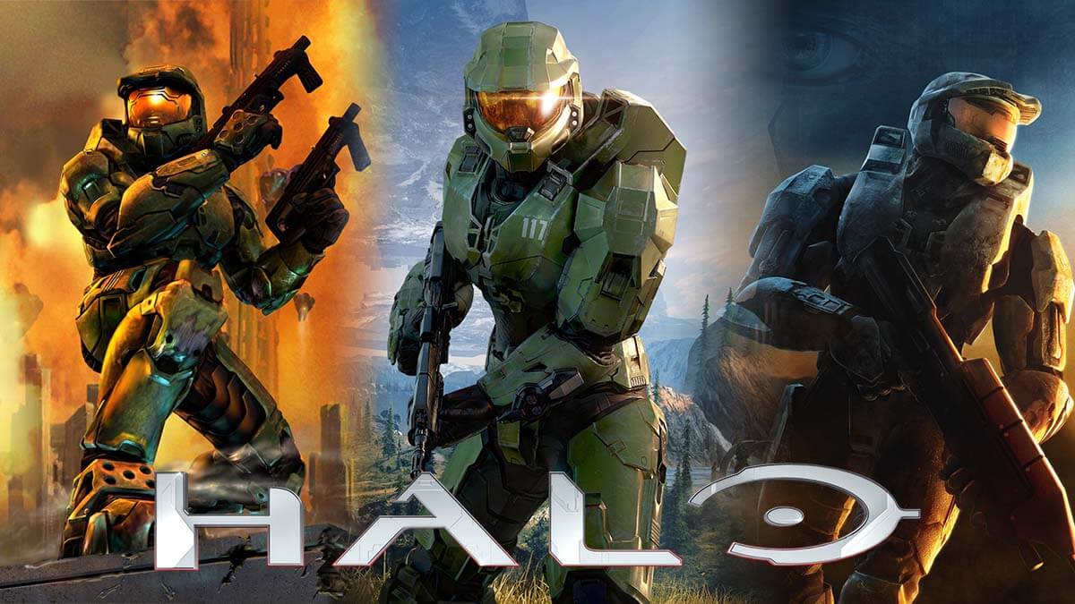 Halo 3, Infinite and 2 covers with logo