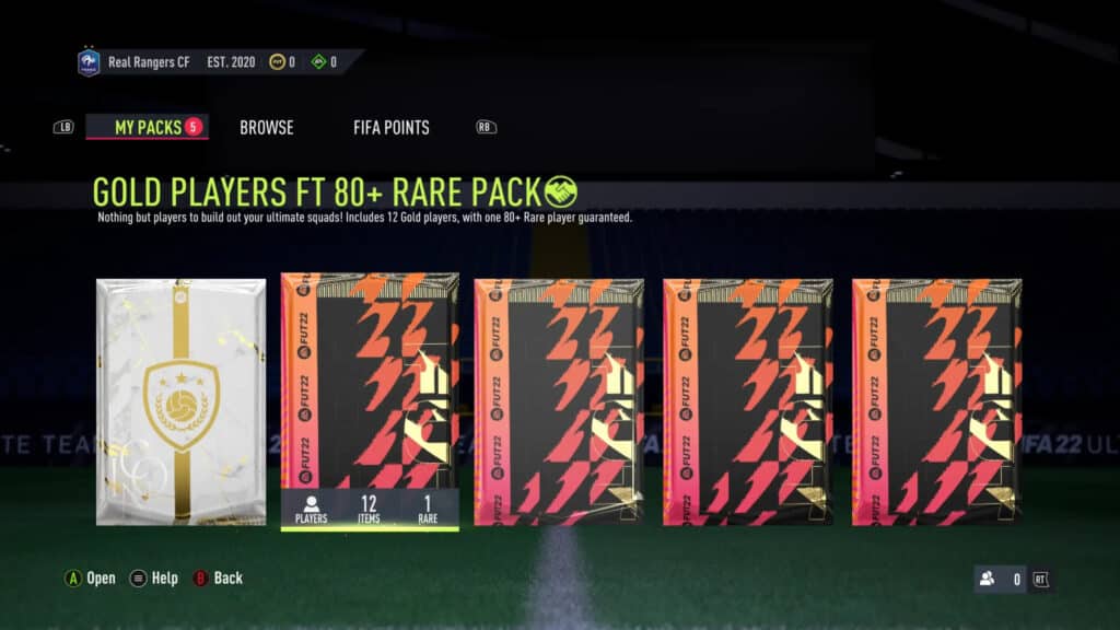 Packs in FIFA 22 Ultimate Team