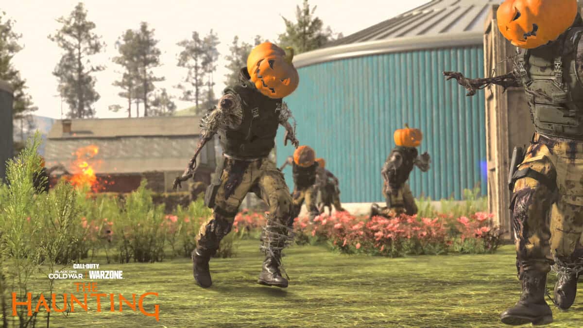 The Haunting COD Zombies with pumpkins on their heads