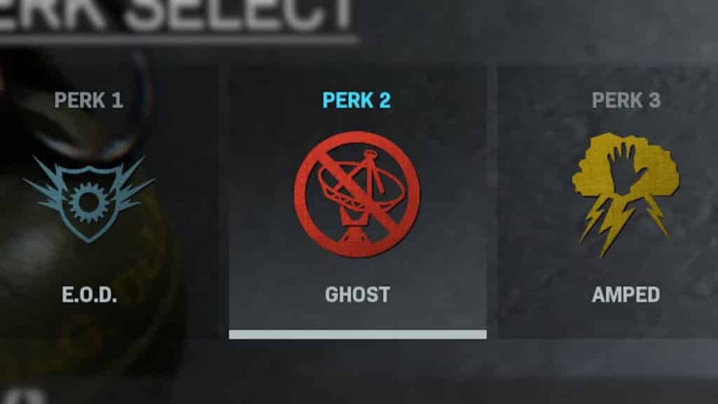 Warzone E.O.D, Ghost, and Amped Perks