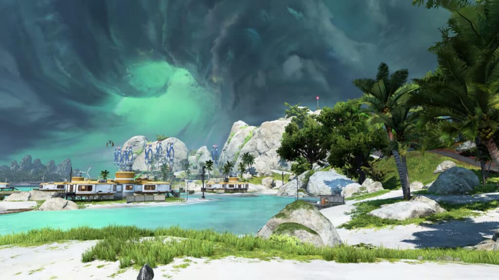 gale station and fish farm on Apex Legends Storm Point map