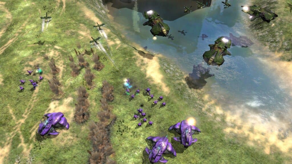 Halo Wars gameplay, Ghosts fighting with soldiers