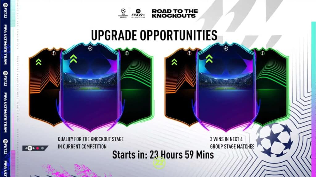 FIFA 22 Road to the Knockouts upgrades