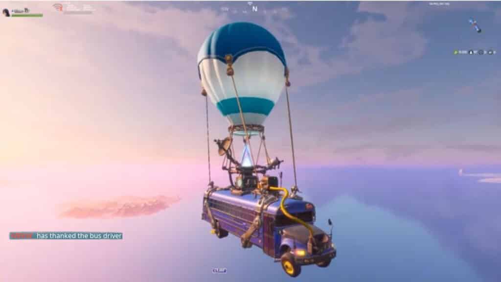 thanking the Fortnite bus driver notification