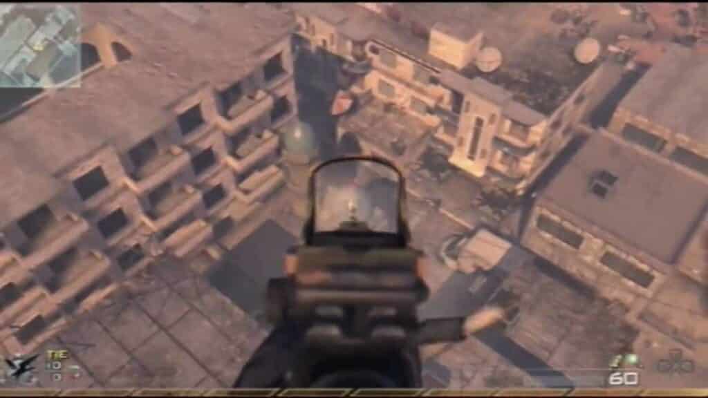 player performing the elevator glitch in MW2