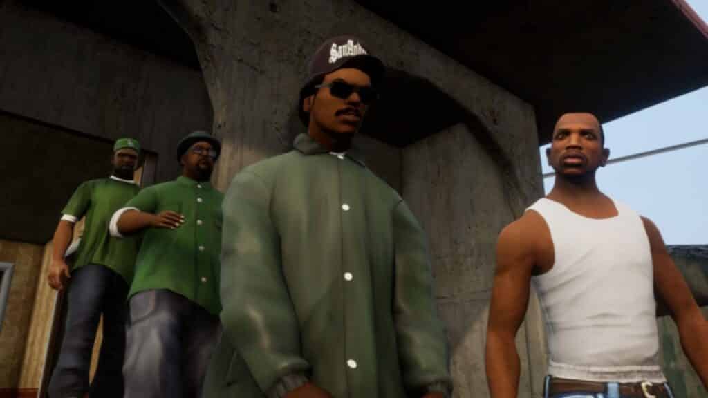 CJ and the gang in San Andreas