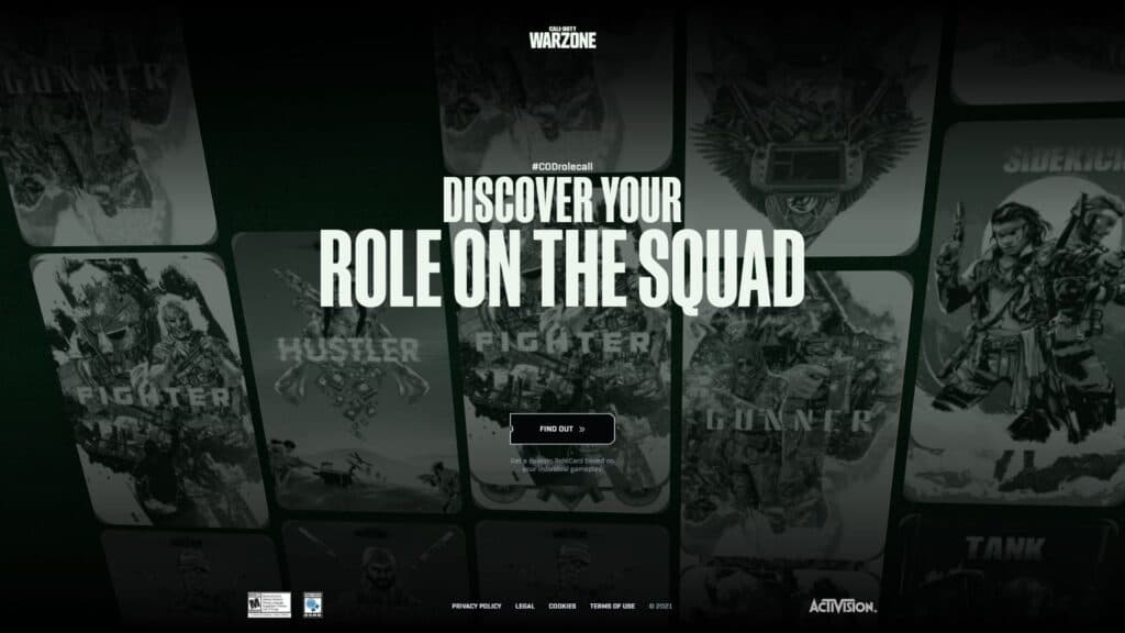 discover your role card in warzone screen