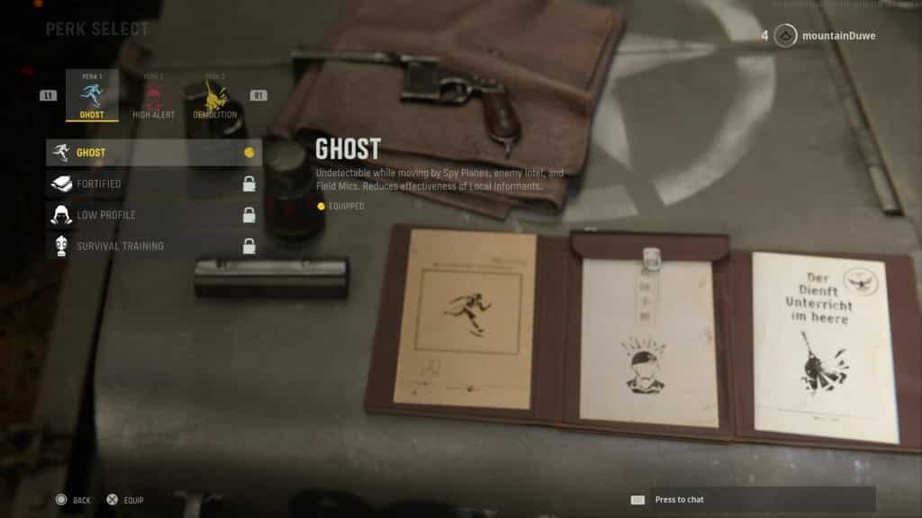 Ghost Perk in Vanguard