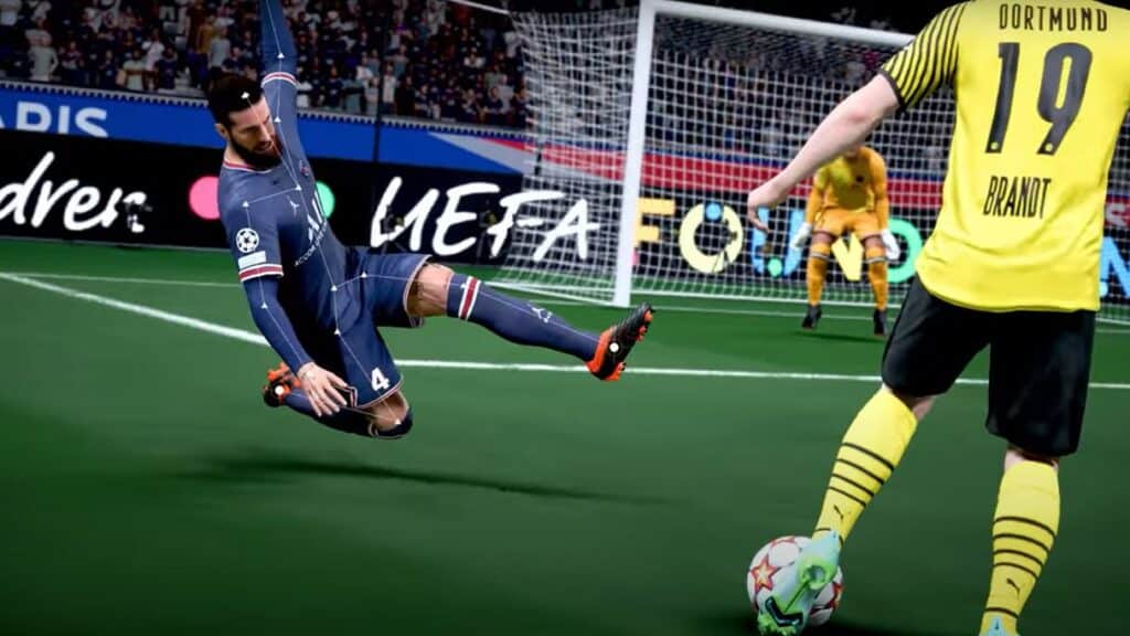 Ramos tackling in FIFA 22