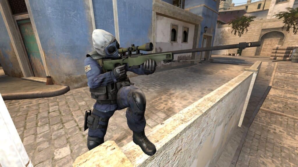 counter-strike player aiming down AWP