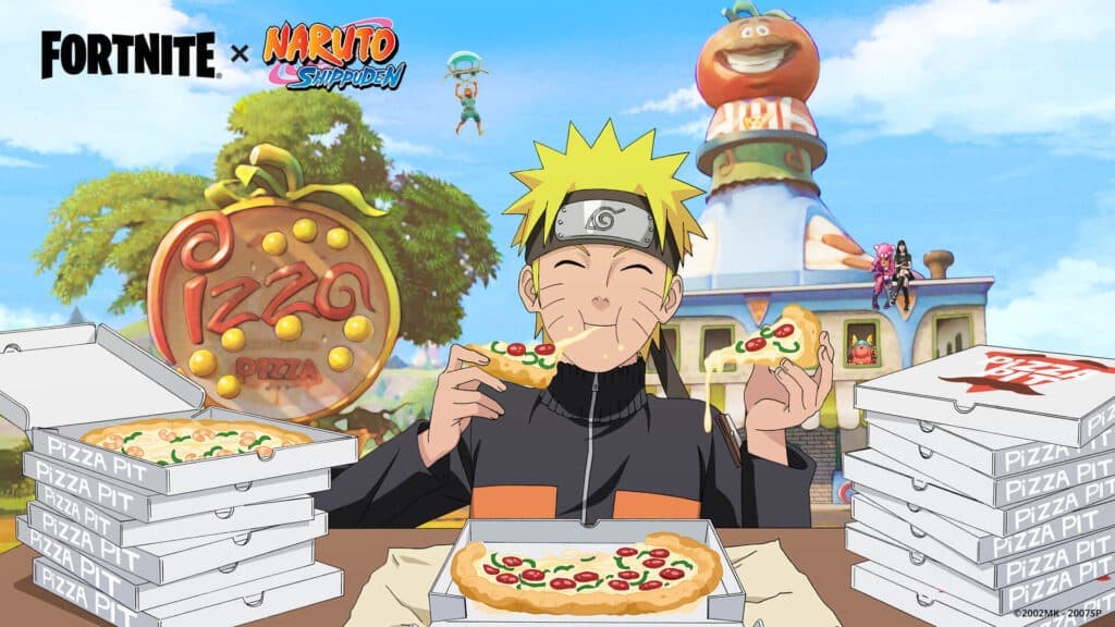 Fortnite Naruto eating pizza