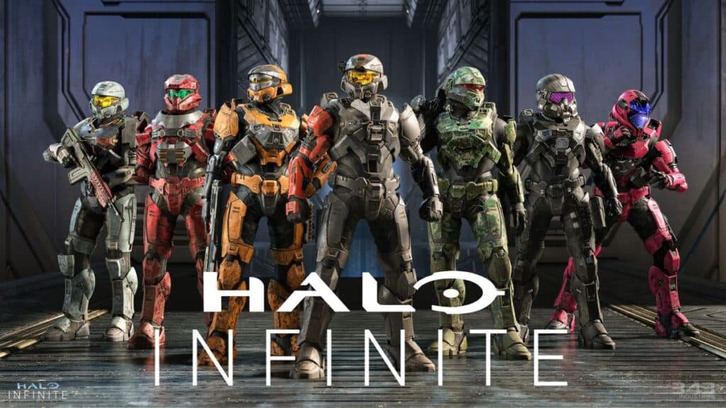 halo infinite multiplayer characters in a line