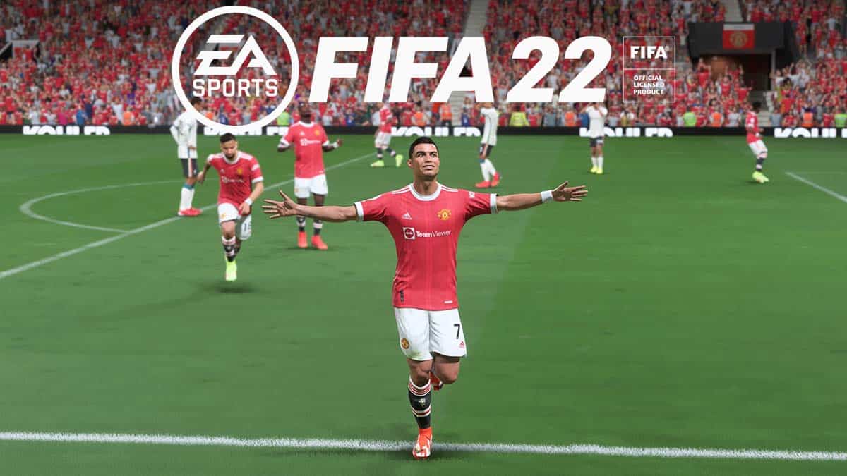 Ronaldo celebrating in FIFA 22