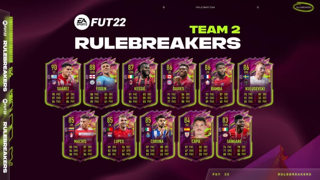 Rulebreakers Team 2 FIFA 22