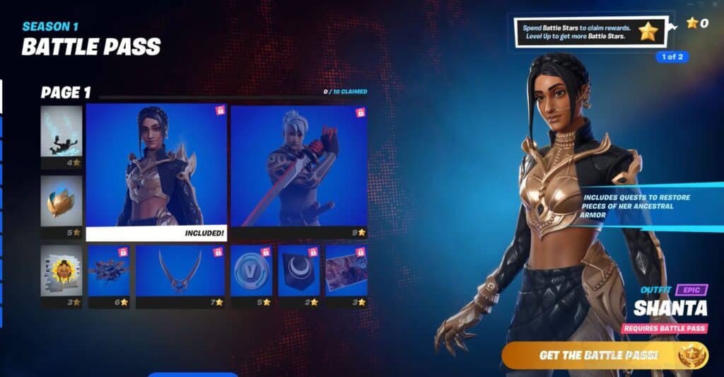 Fortnite Chapter 3 Battle Pass Page 1