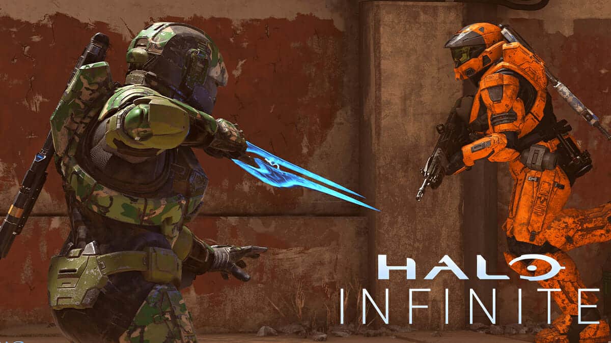 Halo Infinite Spartan using Energy Sword