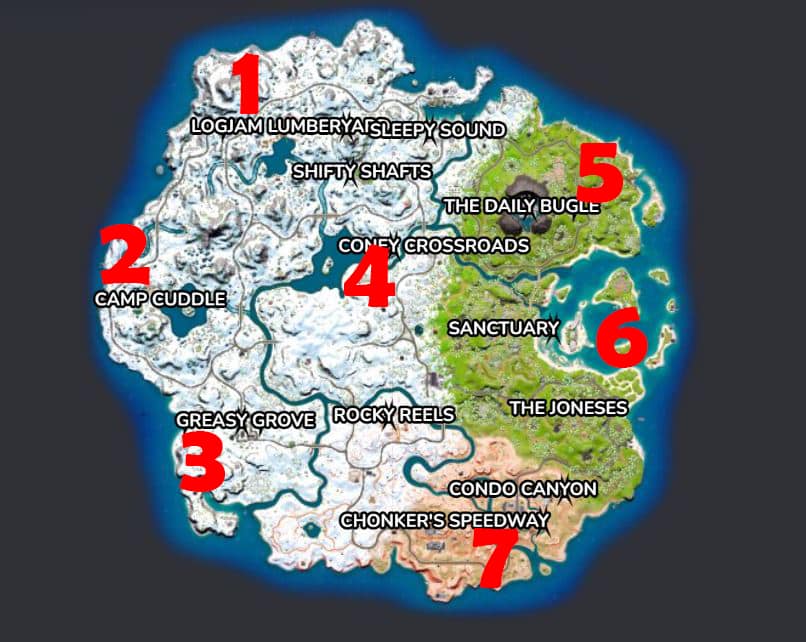 Fortnite Chapter 3 vault locations