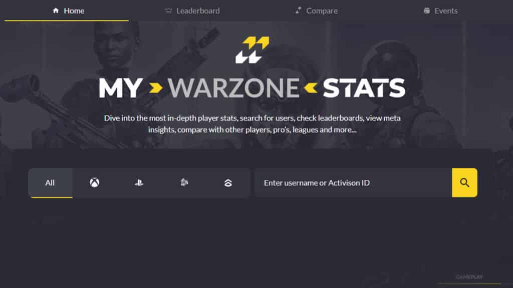 MyStats Warzone stats page