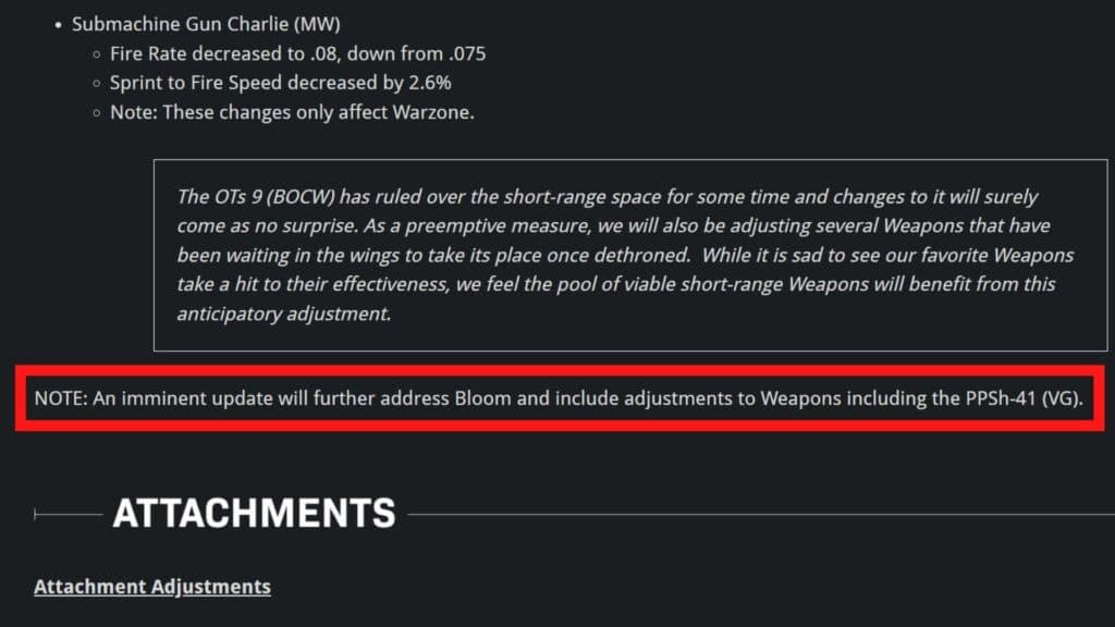 warzone patch notes information