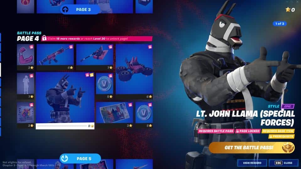 Fortnite Chapter 3 Battle Pass Page 4