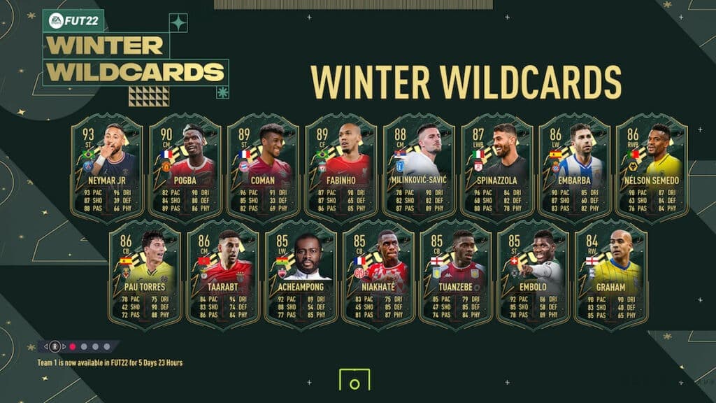Winter Wildcards team 1 FUT