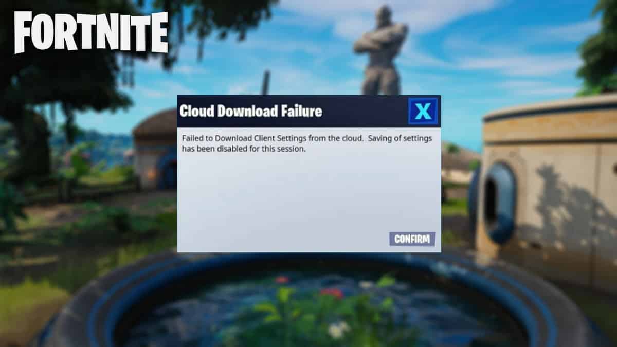 Fortnite Cloud Download Failure error