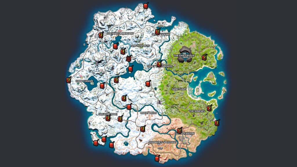 Fortnite Chapter 3 Gas Can locations