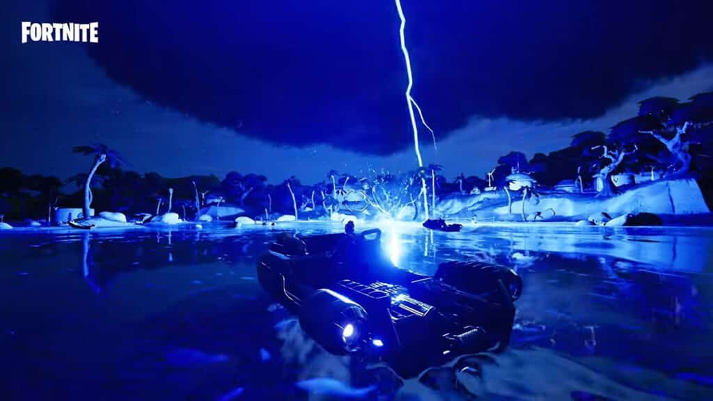 Lightning striking in Fortnite
