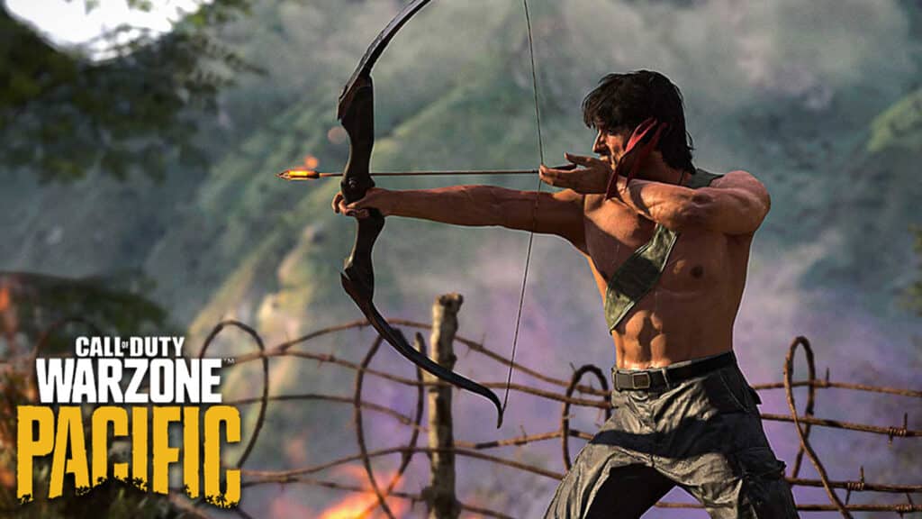 Rambo with Combat Bow in Warzone Pacific Caldera