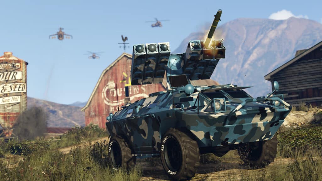 GTA Online armored vehicle firing missile