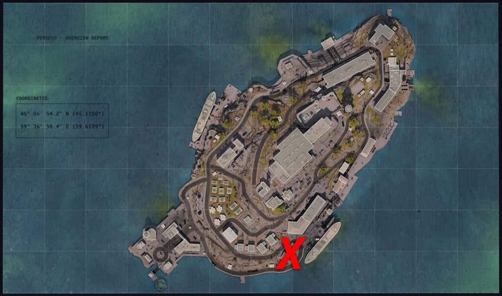 Warzone rebirth island Perseus keycard location